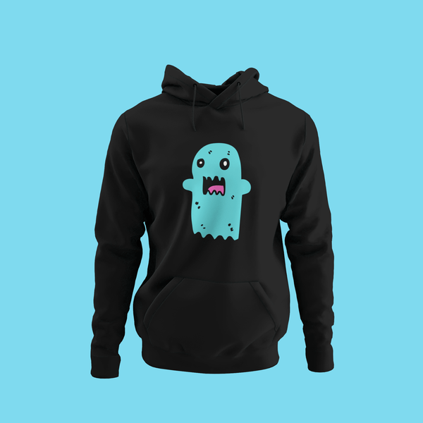 Very Scary Ghost (Blue) - Heavy Blend Hooded Sweatshirt